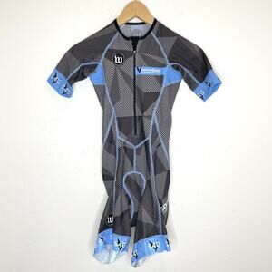 Wattie Ink Triathlon Suit Womens XS Switch4good Tri Blue Gray
